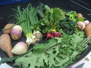 Radishes, turnips, onions and more vegetables