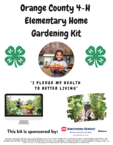 Orange County 4-H Gardening kit poster