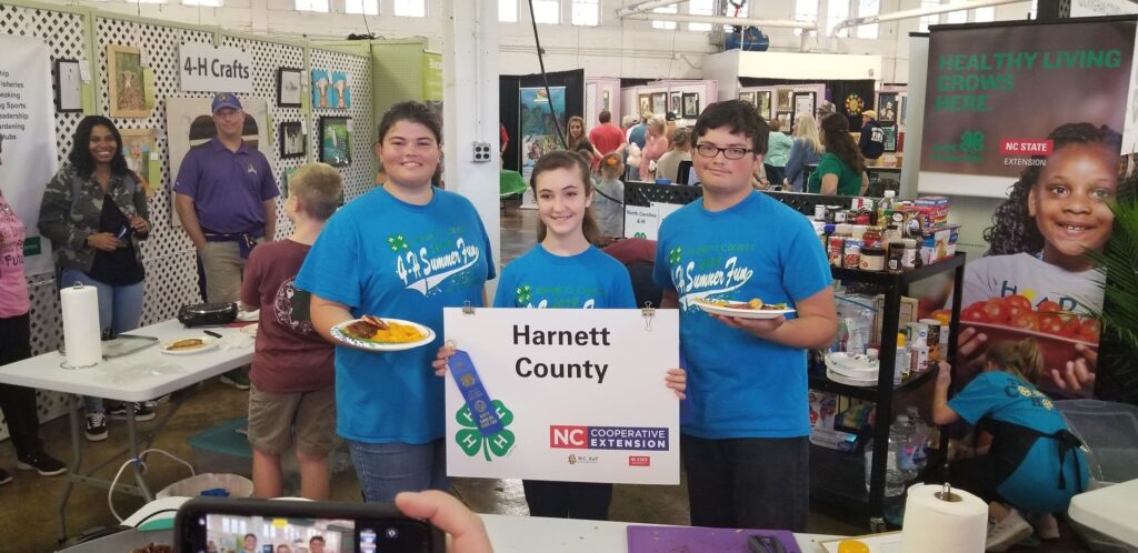 4-H Participants from Harnett County at a State Fair Competition