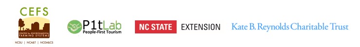 CEFS, P1Tourism, NC State Extension, and Kate B Reynolds Trust Logos