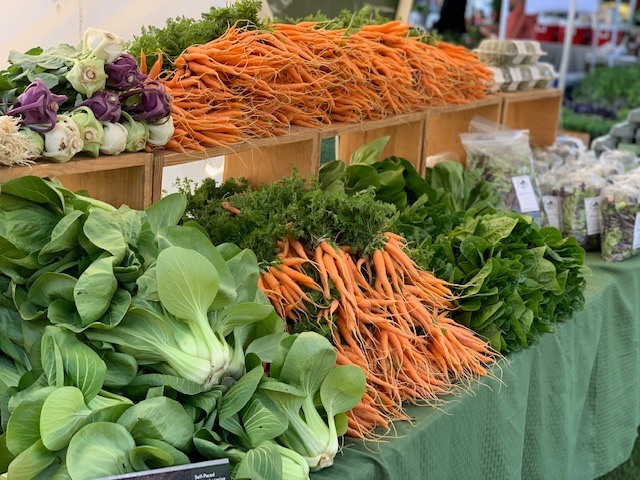 Table of Vegetables at Market