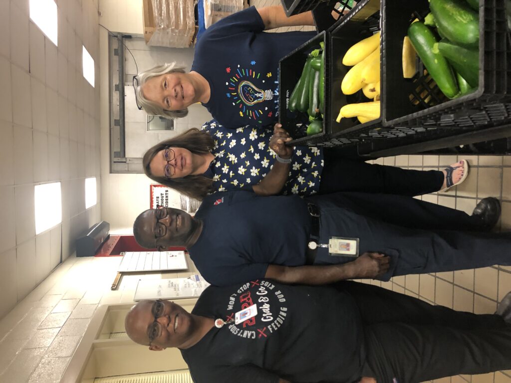 School Nutrition Preparing for Squash and Zucchini Recipe Testing